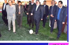 افتتاح پروژه احداث چمن مصنوعی در شهر اسلامیه و روستای باغستان سفلی شهرستان فردوس
