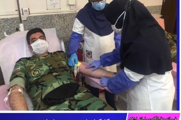کارکنان ارتش در خراسان جنوبی خون اهدا کردند