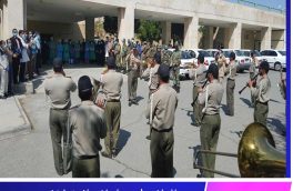 مدافعان وطن و یاوران سلامت ارتش بیرجند امروز به دیدار مدافعان سلامت بیمارستان ولیعصر رفتند