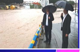 بازدید استاندار خراسان جنوبی از وضعیت شهر بیرجند در بارندگی