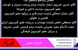 نمایندگان خراسان جنوبی عضو چه کمیسیون‌های شدند