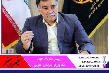 ۱۶۴ طرح کشاورزی  هفته دولت در خراسان جنوبی افتتاح می‌شود