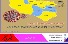 کاهش شیوع کرونا در برخی از شهرستان های خراسان جنوبی؛