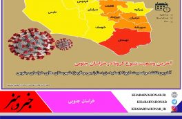 ?افزایش تعداد شهرستان های پر خطر و خیلی پر خطر در خراسان جنوبی؛