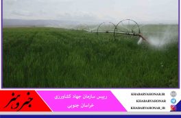 آبیاری نوین در ۱۲ هزار هکتار اراضی کشاورزی خراسان جنوبی در حال اجراست