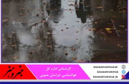 تداوم سرما در خراسان جنوبی و بارش پراکنده باران از امروز