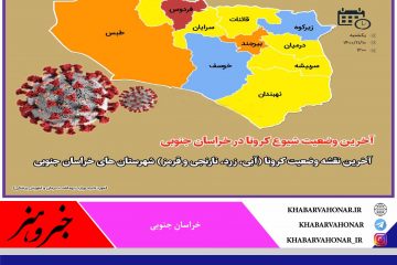 افزایش شیوع کرونا در خراسان جنوبی