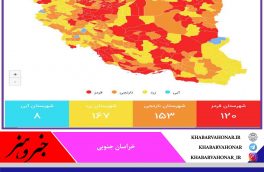 شش شهرستان خراسان جنوبی در وضعیت قرمز کرونایی قرار گرفت