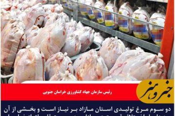 مرغ به دلیل اختلاف قیمت در خراسان جنوبی قاچاق می‌شود