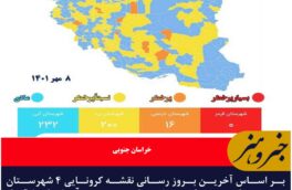 شهرستان های خراسان جنوبی در وضعیت زرد و آبی کرونایی