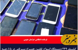 کشف ۲۴۹ دستگاه انواع تلفن همراه سرقتی در بازارچه مرزی ماهیرود