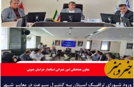 ورود شورای ترافیک استان به کنترل سرعت در معابر شهر بیرجند مرکز خراسان جنوبی