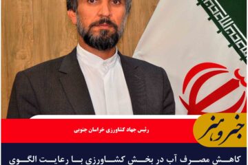کاهش مصرف آب در بخش کشاورزی با رعایت الگوی کشت در خراسان جنوبی