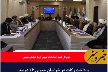 پرداخت زکات در خراسان جنوبی ۲۶ درصد افزایش یافت