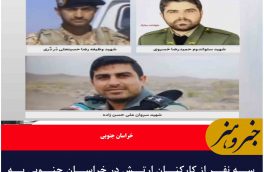 سه نفر از کارکنان ارتش در خراسان جنوبی به شهادت رسیدند
