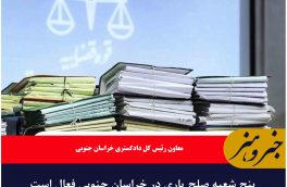 پنج شعبه صلح یاری در خراسان جنوبی فعال است