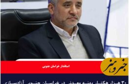 ۳۰ هزار هکتار پهنه معدنی در خراسان جنوبی آزادسازی شد