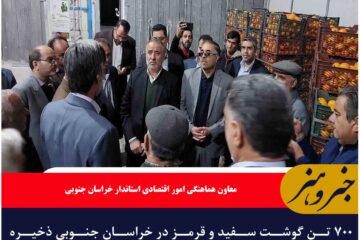 ۷۰۰ تن گوشت سفید و قرمز در خراسان جنوبی ذخیره‌سازی شد
