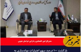 بازگشت ۱۰۰ درصد سهم اعتبارات مولدسازی به خراسان جنوبی