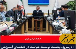 ۷۱ پروژه نهضت توسعه عدالت در فضاهای آموزشی خراسان جنوبی آغاز شده است