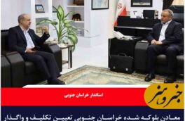 معادن بلوکه شده خراسان جنوبی تعیین تکلیف و واگذار شود