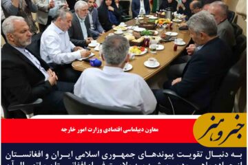ه دنبال تقویت پیوندهای جمهوری اسلامی ایران و افغانستان از جاده ماهیرود سربیشه به ولایت فراه افغانستان هستیم