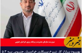 بهبود بازار کار ،نرخ بیکاری خراسان جنوبی به ۵.۳ درصد رسید