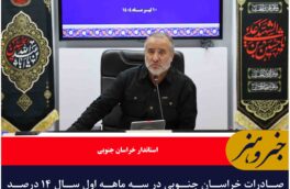 صادرات خراسان جنوبی در سه ماهه اول سال ۱۴ درصد رشد داشته است