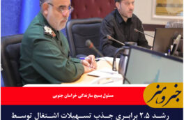 رشد ۲.۵ برابری جذب تسهیلات اشتغال توسط بسیج سازندگی خراسان‌جنوبی
