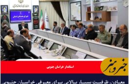 معادن، ظرفیت بسیار بالایی برای معرفی خراسان جنوبی در سطح ملی و جهانی دارند