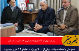بهره‌برداری از ۹۳۳ پروژه عمرانی و خدماتی در خراسان جنوبی همزمان با هفته دولت