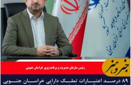 ۸۹ درصد اعتبارات تملک دارایی خراسان جنوبی تاکنون با پیگیری‌های استاندار و برگزاری مستمر جلسات جذب شد