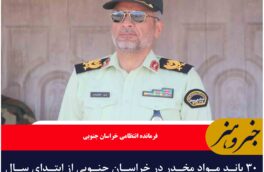 ۳۰ باند مواد مخدر در خراسان جنوبی از ابتدای سال جاری کشف شد