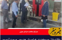 ۶۵۰ نازل سوخت در خراسان جنوبی مورد آزمون قرار گرفت
