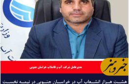هشت هزار انشعاب آب در خراسان جنوبی در نیمه نخست سال جاری  نشت‌یابی شد