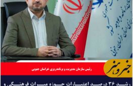 رشد ۳۶ درصد اعتبارات حوزه میراث فرهنگی و گردشگری خراسان جنوبی
