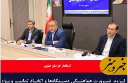 لزوم  ضرورت هماهنگی دستگاه‌ها و اتخاذ تدابیر ویژه برای رفع دغدغه های عشایر خراسان جنوبی