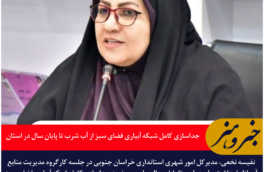 جداسازی کامل شبکه آبیاری فضای سبز از آب شرب تا پایان سال در خراسان جنوبی