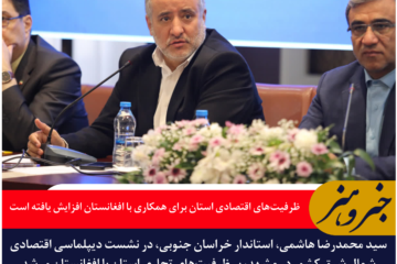 ظرفیت‌های اقتصادی استان برای همکاری با افغانستان افزایش یافته است