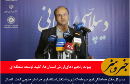 شریعتی‌فر: پیوند زنجیره‌های ارزش استان‌ها، کلید توسعه منطقه‌ای است