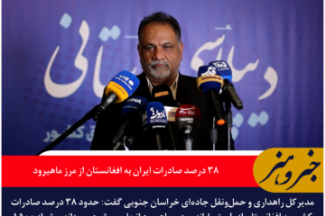 ۳۸ درصد صادرات ایران به افغانستان از مرز ماهیرود انجام میشود