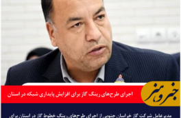 اجرای طرح‌های رینگ گاز برای افزایش پایداری شبکه در خراسان جنوبی