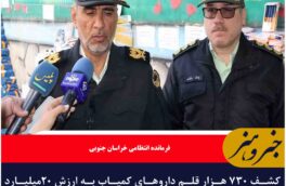 کشف ۷۳۰ هزار قلم داروهای کمیاب به ارزش ۲۰میلیارد تومان در خراسان جنوبی