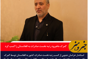 استاندار خراسان جنوبی: گمرک ماهیرود رتبه نخست صادرات به افغانستان را کسب کرد