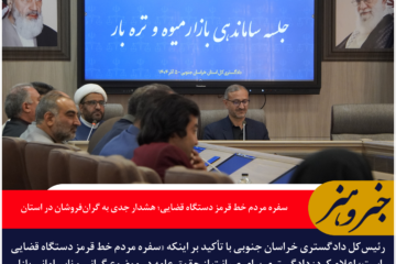 سفره مردم خط قرمز دستگاه قضایی؛ هشدار جدی به گران‌فروشان در خراسان جنوبی