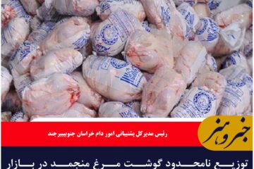 توزیع نامحدود گوشت مرغ منجمد در بازار خراسان جنوبی